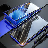 Magnetisch gehard glas Dubbelzijdige Telefoonhoes voor Samsung