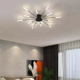 Moderne LED plafondlamp - minimalistisch ontwerp in zonnestraalstijl