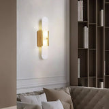 Moderne Marmor Wandlamp met Gouden Details – Luxe Verlichting