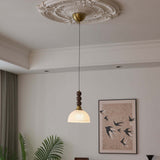 Hanglamp met Glas - Hout & Metaal