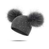 Lily Meisjes Pompon Muts - Speels en Warm voor de Wintermaanden