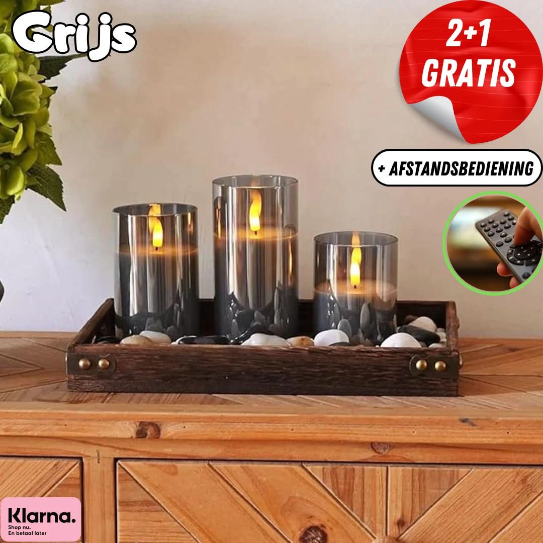Candle | Realistische kaarsenset 2 + 1 GRATIS