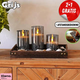 Candle | Realistische kaarsenset 2 + 1 GRATIS