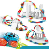 KidsPlay | Magnetische Autospeelbaan | Montessori Speelgoed | Verbeter Hand-Oog Coördinatie | Ontwikkel Verbeeldingsvermogen | Gloeit in het Donker | Veilig & Duurzaam Materiaal | Cadeau voor Kinderen