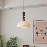 Hanglamp met Glas - Hout & Metaal