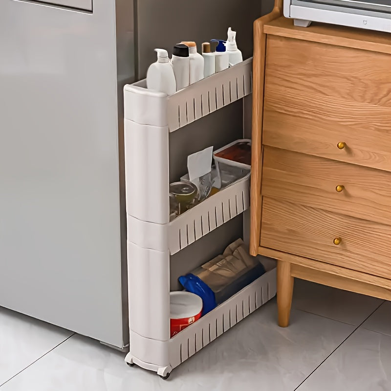 Smalle Opbergtrolley – Praktisch en Mobiliteit voor Keuken en Badkamer