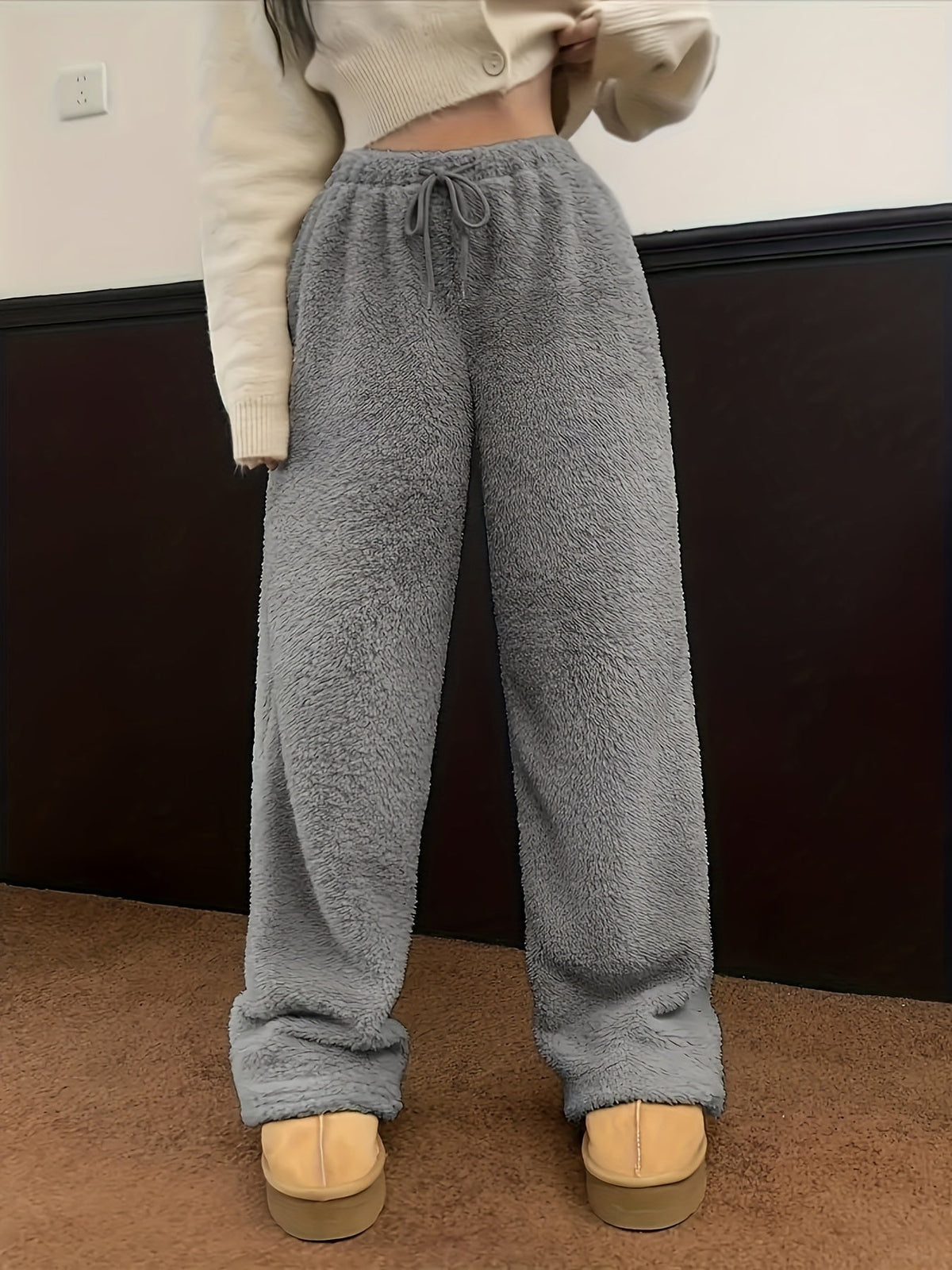 Zachte Teddy Sherpa Loungebroek Voor Dames – Noémie