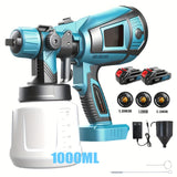 ProSpray Verfspuiter – Draadloos met 2 Batterijen en 1000ml Afneembare Bak