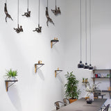 Wandsculptuur ClimbArtis | Symbool voor Kracht & Groei | Handgemaakt van Hars & IJzerdraad