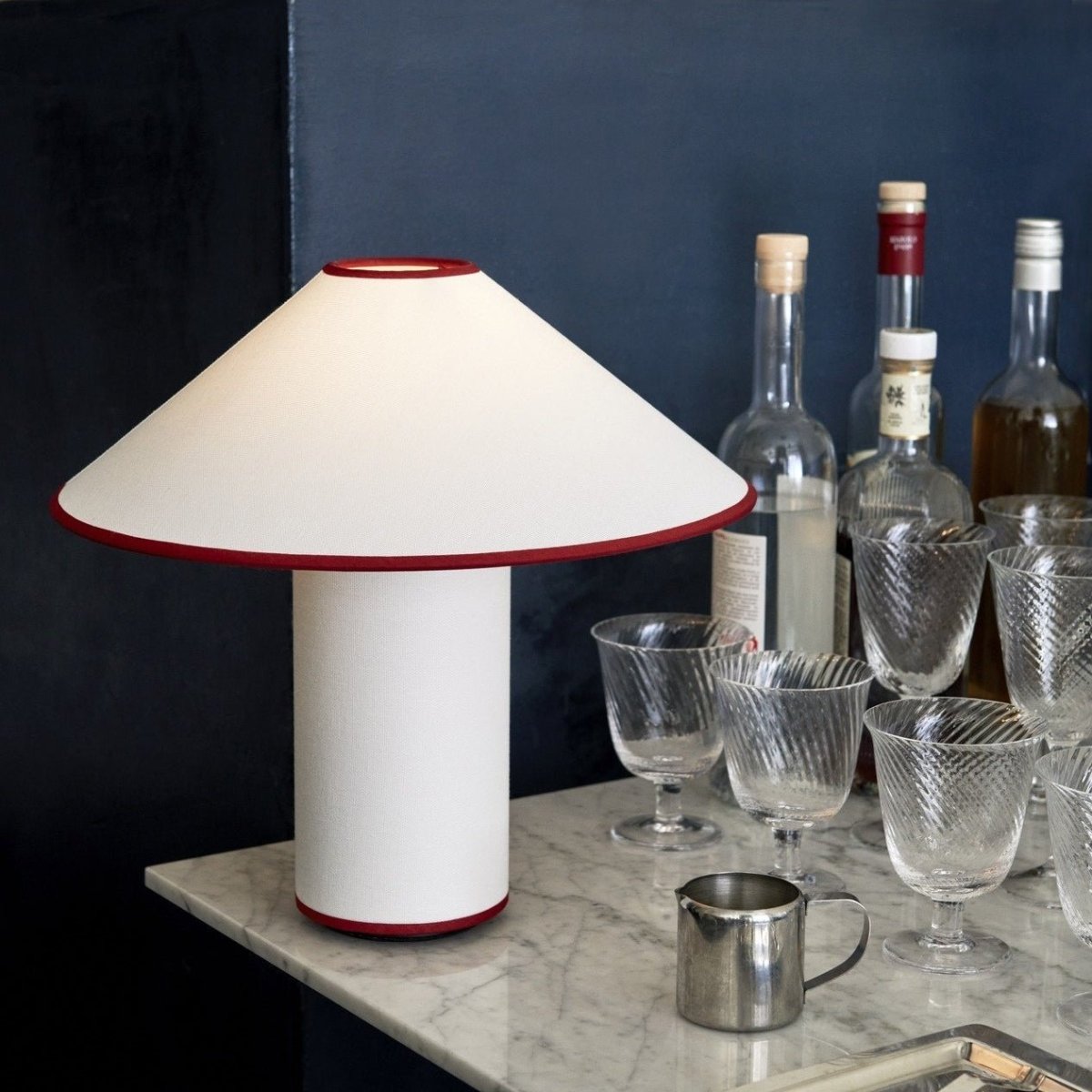 Tafellamp met stoffen kap – Lunara