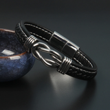 Infinity-Armband | Leer-Knoop-Armband
