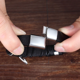 Infinity-Armband | Leer-Knoop-Armband