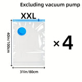 Set Extra Grote Vacuum Opbergsakken – Herbruikbaar, Waterdicht en Ruimtebesparend