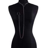 Hart Slot Ketting Stellen Choker | 14K Verguld