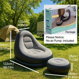 Opblaasbare Sofa Lounger met Voetsteun - Waterdicht & Comfortabel
