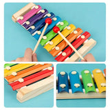 EduQuest 5-in-1 Montessori Set – Natuurlijk Houten Leer Speelgoed voor Baby's vanaf 6 maanden