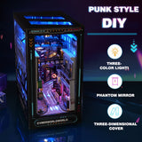 Cyberpunk DIY Cabin Kit – 3D Model voor Woningdecoratie met Verlichting