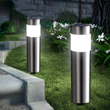 LED Tuinverlichting Cilindrisch in 2-delige Set van RVS