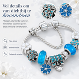 925 Sterling zilveren armband met bloemencharms | Elegante dames sieraad cadeau