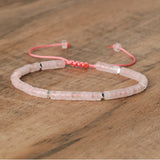Vlechtarmband met 2,4 mm Natuurlijke Steen Rollen – Seraphina