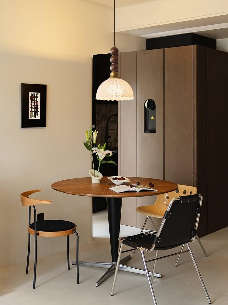 Hanglamp met Glas - Hout & Metaal