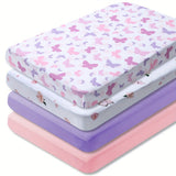 Zachte Dierenprint Wieg Lakens – 4-Delige Set voor Comfort en Stijl in de Babykamer
