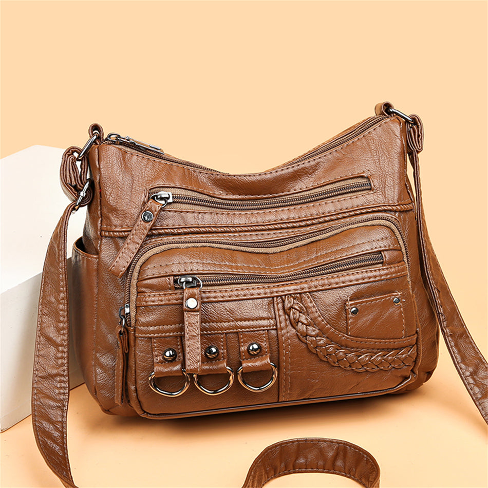 Vintage Leren Dameshandtas – Isabella