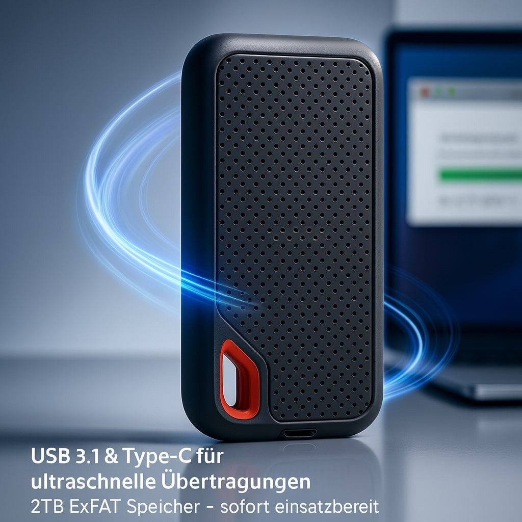 Externe harde schijf | SSD met 2 TB opslag | DataBox