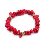 Stijlvolle Armband van Natuursteen en Kristalparels - Celine