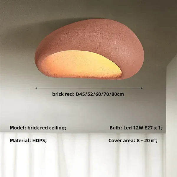 Natuurlijke Wabi-Sabi Plafondlamp - SereneAura