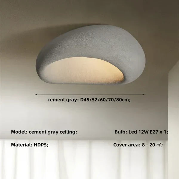 Natuurlijke Wabi-Sabi Plafondlamp - SereneAura