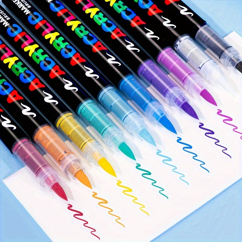 72 Kleuren Acrylverf Markers – Perfect voor Creatief Schilderen op Diverse Oppervlakken