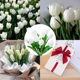 Set van 10 Kunstmatige Witte Tulpen – Perfect voor Bruiloften, Fotografie en Interieurdecoratie