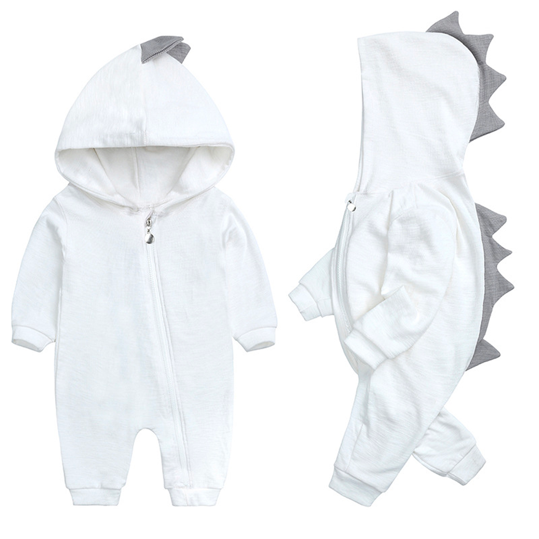 Schattige Baby-Overall met Dinosaurierkapuze – DinoDream Onesie