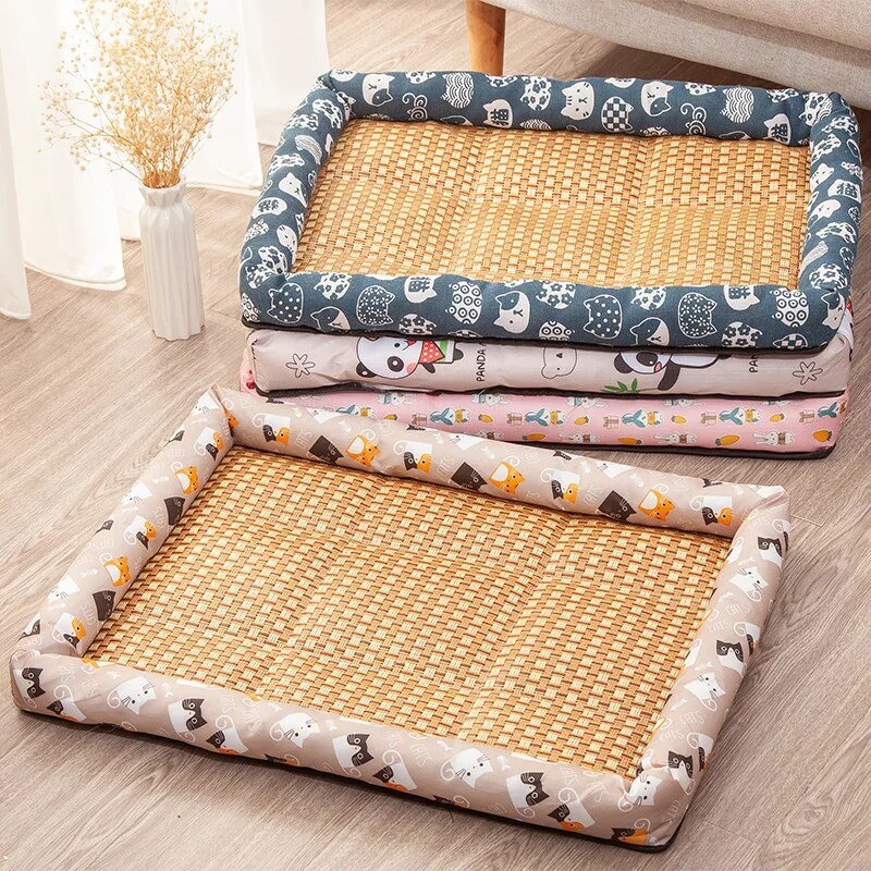 Rattan Pet Mat | Zorg voor het comfort van je huisdier op warme dagen!