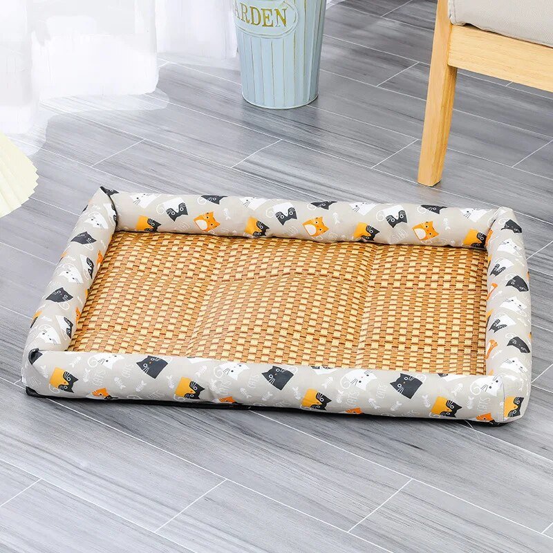 Rattan Pet Mat | Zorg voor het comfort van je huisdier op warme dagen!