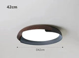 Moderne plafondlamp met houtpatroon – Stijlvolle LED-verlichting voor de woonkamer