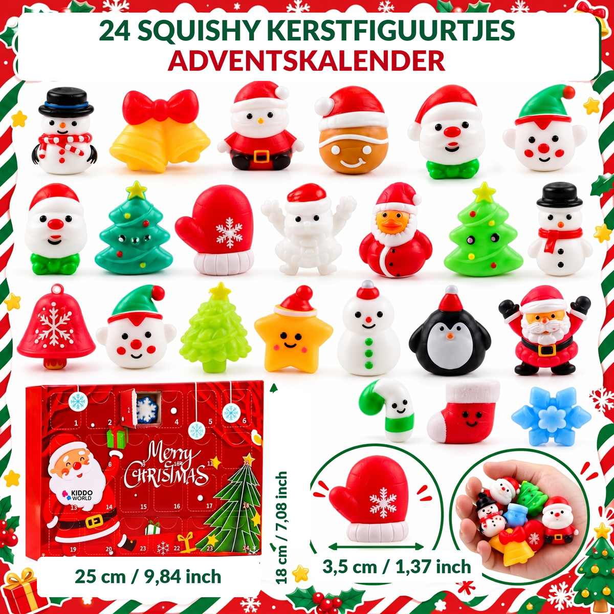 Kerst Squishy Adventskalender – 24 mysterieuze squishy speeltjes (3+ jaar)