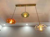 Noordse Design LED-Hanglamp | Kleurrijke glas- en koperverlichting voor slaapkamer, woonkamer & bar