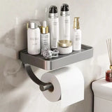 Toiletpapierhouder met plank – Stalux