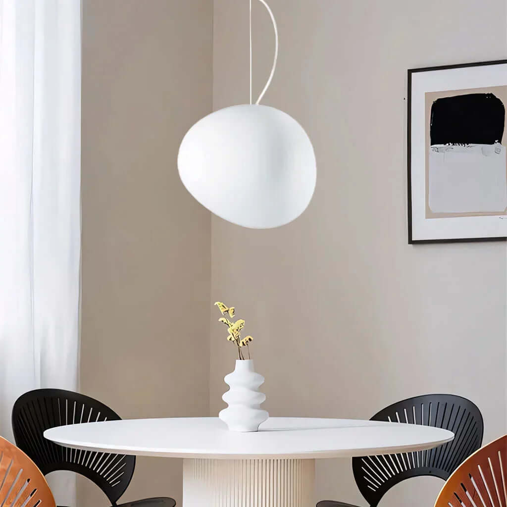 Witte Kiezel Hanglamp - Modern & Minimalistisch