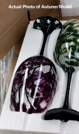 Sandsberg | Wijnglas Four Seasons Tree - handgeschilderde Kunst