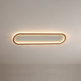 Minimalistisch Elliptische LED Plafondlamp Metaal/Acryl Zwart/Goud/Roségoud