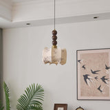 Hanglamp met Glas - Hout & Metaal