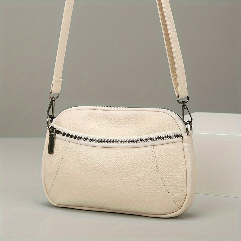 Classic Chic Leren Crossbody – Tijdloos en Functioneel