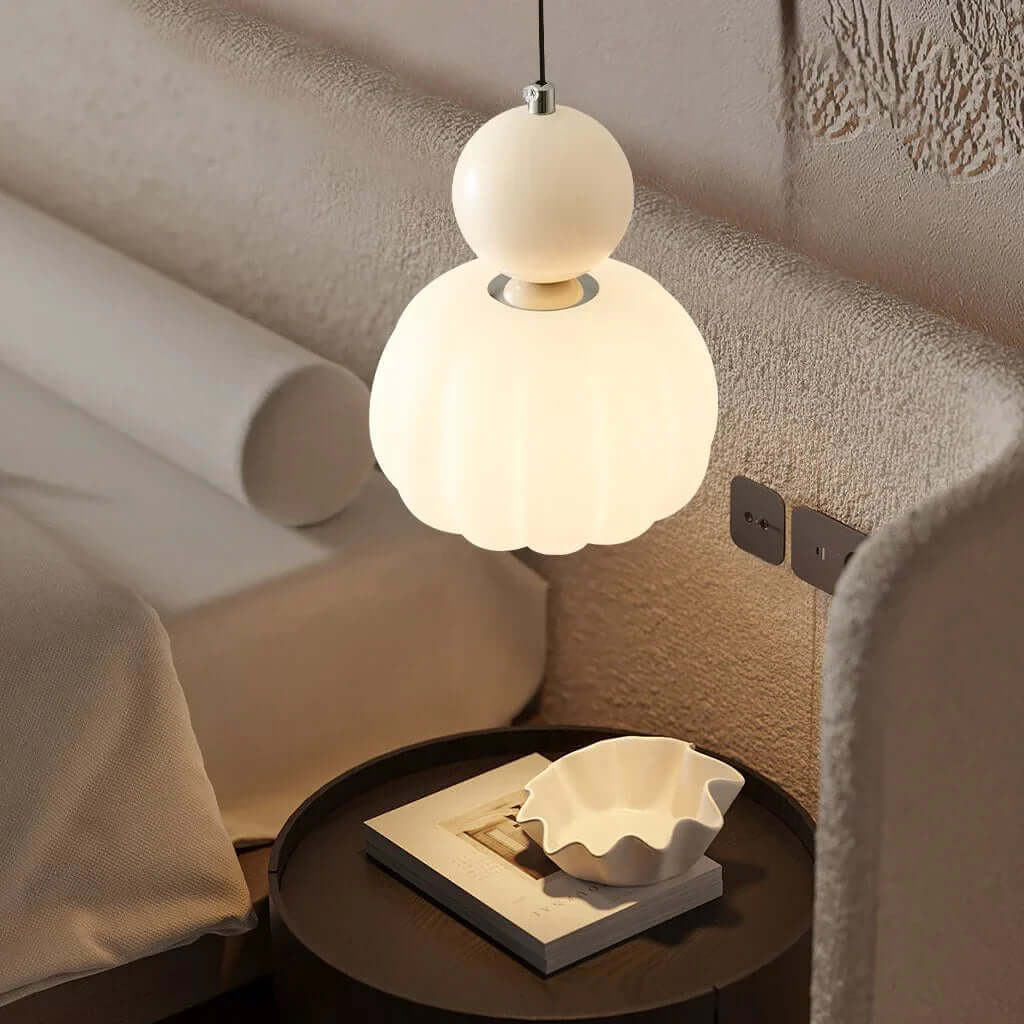 Art Deco Hanglamp - Crème Stijl