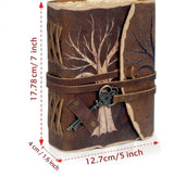 Handgemaakt Vintage Notitieboek met Leren Look en Sluitsleutel – Voor Creatieve Geesten