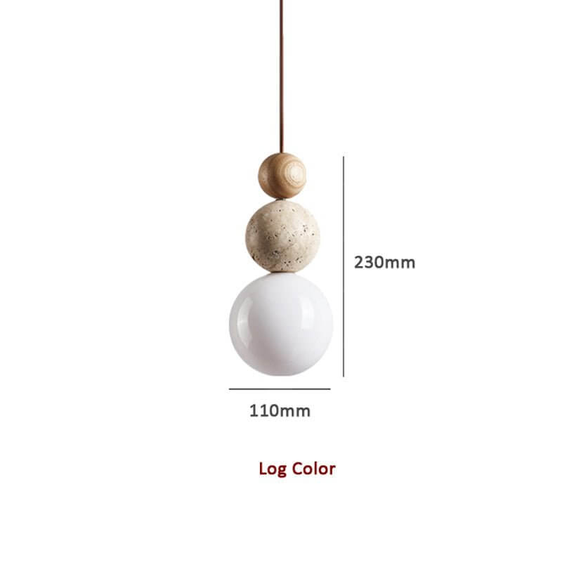 Moderne Hanglamp van Travertin - Eenvoudig Design