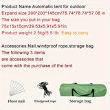 Snelle Opzet 4-Persoons Camping Tent – Ademend en Winddicht Schuilplaats