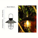 Set van 2 Solar Retro Lantaarns – Vintage Hanglampen voor Tuin en Balkon